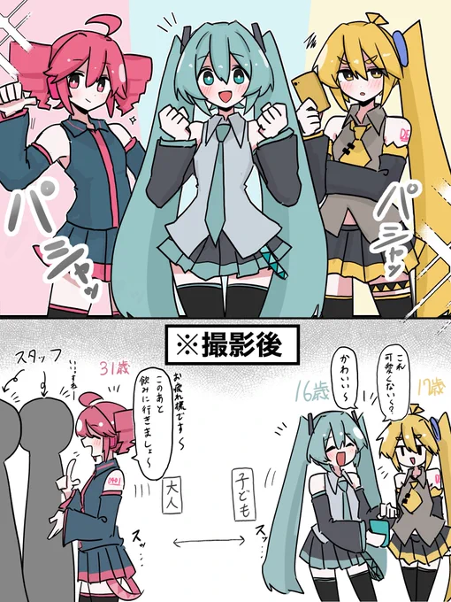 #今年も残りわずかなので今年一番伸びた絵を貼る
圧倒的年齢差 