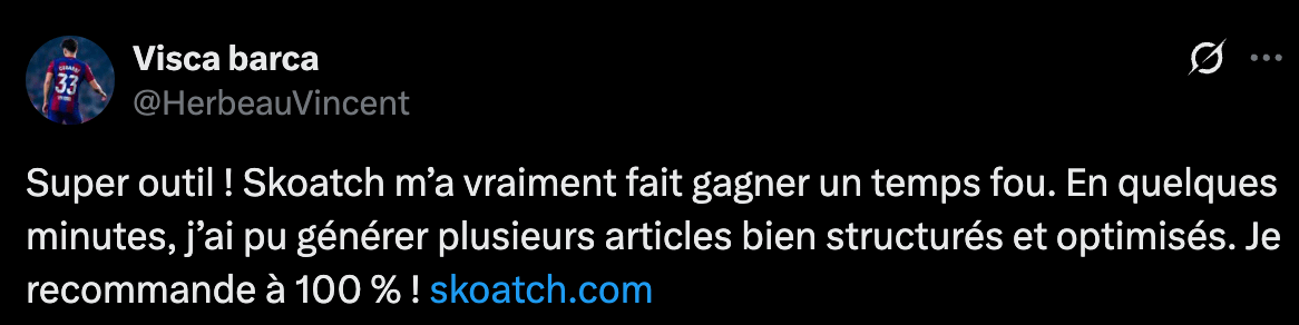 Skoatch, vos articles complets en quelques minutes tweet media
