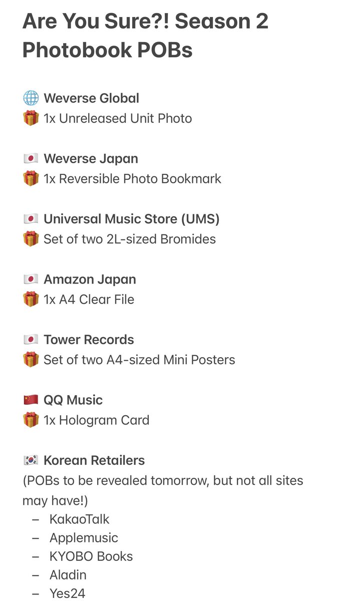 912daze's tweet photo. Here's the current list of POBs for AYS S2 Photobook! https://t.co/AIIRGjKf9A