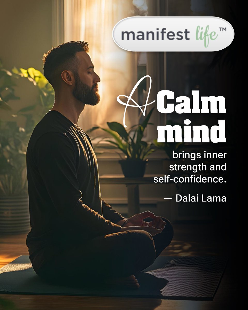 ManifestLifeOrg's tweet photo. In the hustle of life, remember to pause and find your center. True strength isn't found in the noise, but in the stillness within. Cultivate that inner peace and watch your confidence bloom. 🌱

#InnerStrength #SelfConfidence #CalmMind #MindfulnessPractice #MeditationTime https://t.co/Xvd0y1pFhw
