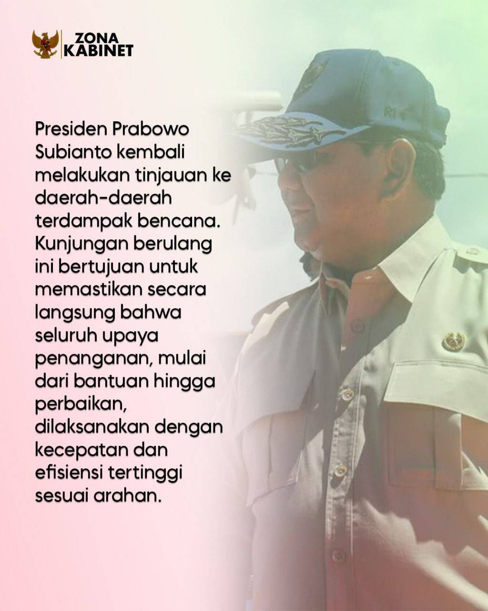 KembangKambing's tweet photo. Kunjungan Kedua Prabowo menjadi momentum percepatan pemulihan ekonomi dan sosial masyarakat pascabencana #PercepatanPemulihan https://t.co/ijgpMgwCMg