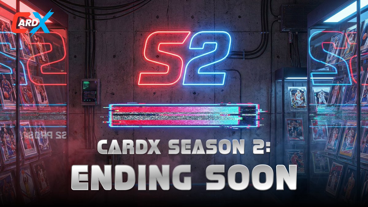 📢CARDX Season 2: Ending soon

Thank you all for your testing!

⏳S2 ends on: 2025-12-09 12:00 UTC

S2 data has inspired CARDX’s future development. 
Let's move on to the next step. ❤️

Gacha, Collect &amp; Earn.  
CARDX — the future of digital collectibles. ⭐️