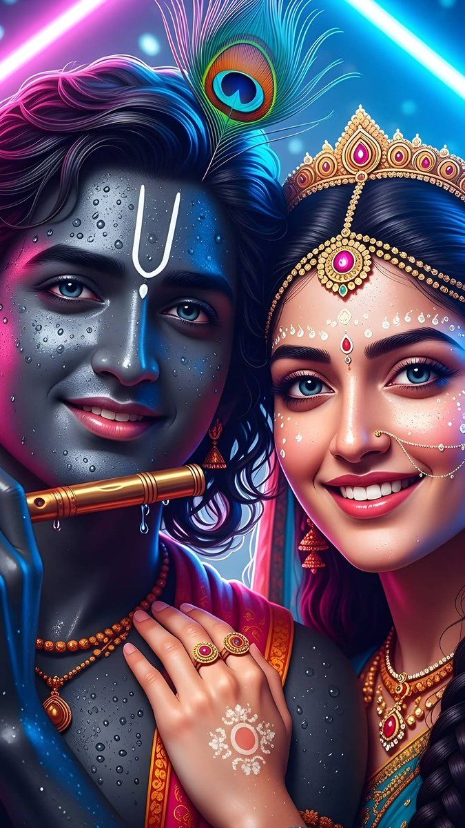 KrishnaGlory's tweet image. Can you reply "Radhe Radhe"? 🦚💝