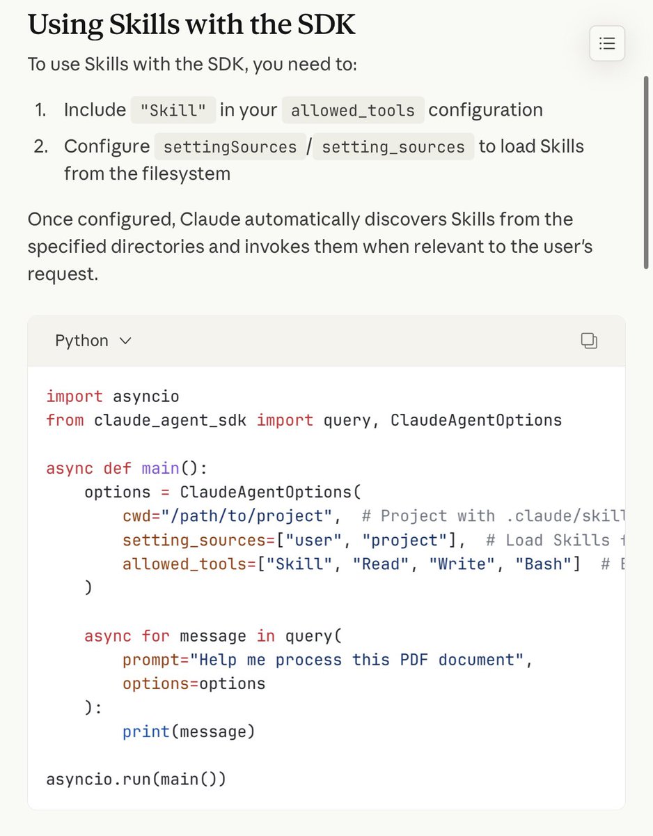 skills sdk screenshot
