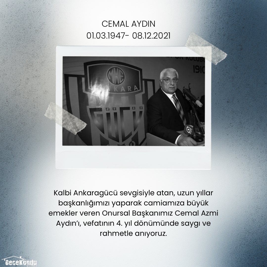 Mekânın cennet olsun, büyük başkan.