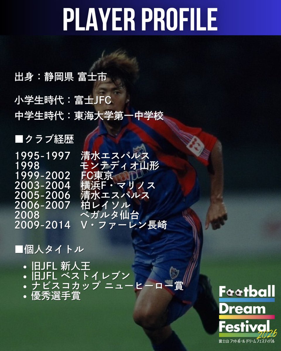 MtFUJIFootballDreamFestival 2026選手紹介 ⚽️選手紹介No.03