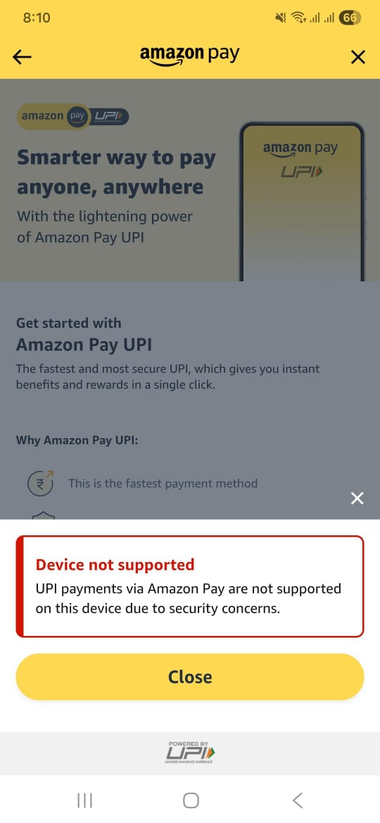 laskar_uddin36's tweet photo. When i Link my bank account that time showing device not supported. For security reasons.. Please slove my problem @amazonIN @amazon @AmazonHelp @AmazonHelp https://t.co/Gqt9kzVtmp