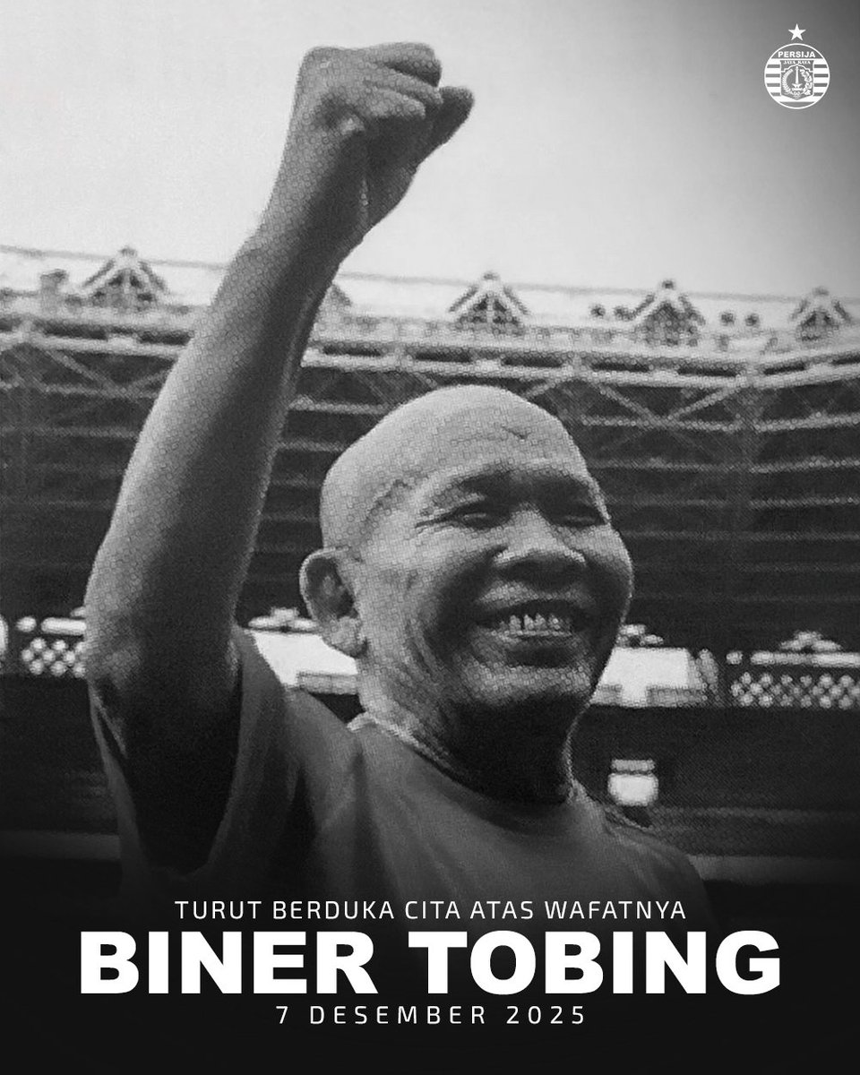Keluarga Persija mengucapkan bela sungkawa terdalam atas berpulangnya Biner Tobing, salah satu tokoh senior Yayasan Persija Muda, pembina klub internal PS Mahasiswa, dan juga pernah menjadi Ketua dan Sekretaris Umum Persija pada periode akhir 1990-an dan 2000-an.

Sejenak mari