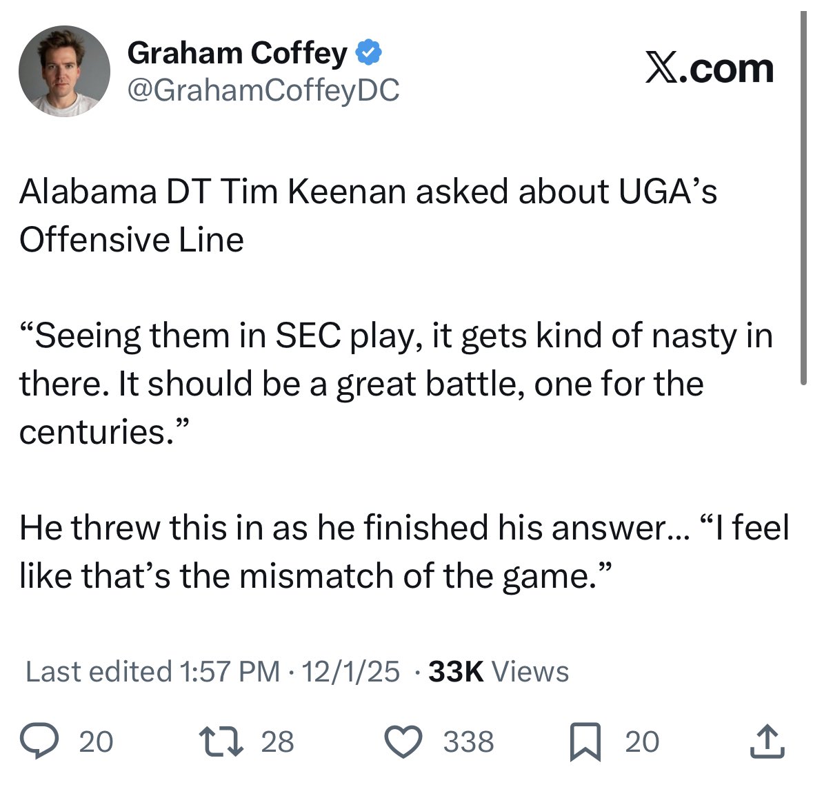 GrahamCoffeyDC's tweet photo. What a callback https://t.co/uabSgyqFfx