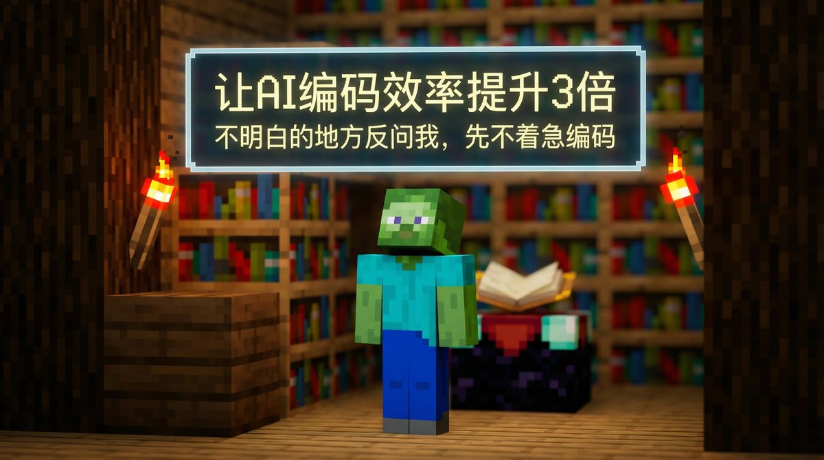 當我在和Opus 4.5 對話時，結尾加上一句：不明白的地方反問我，先不急編碼

編碼效率提升了3x

 rules也加入了這句話，但在複雜提問時再加上這句，雙重保險