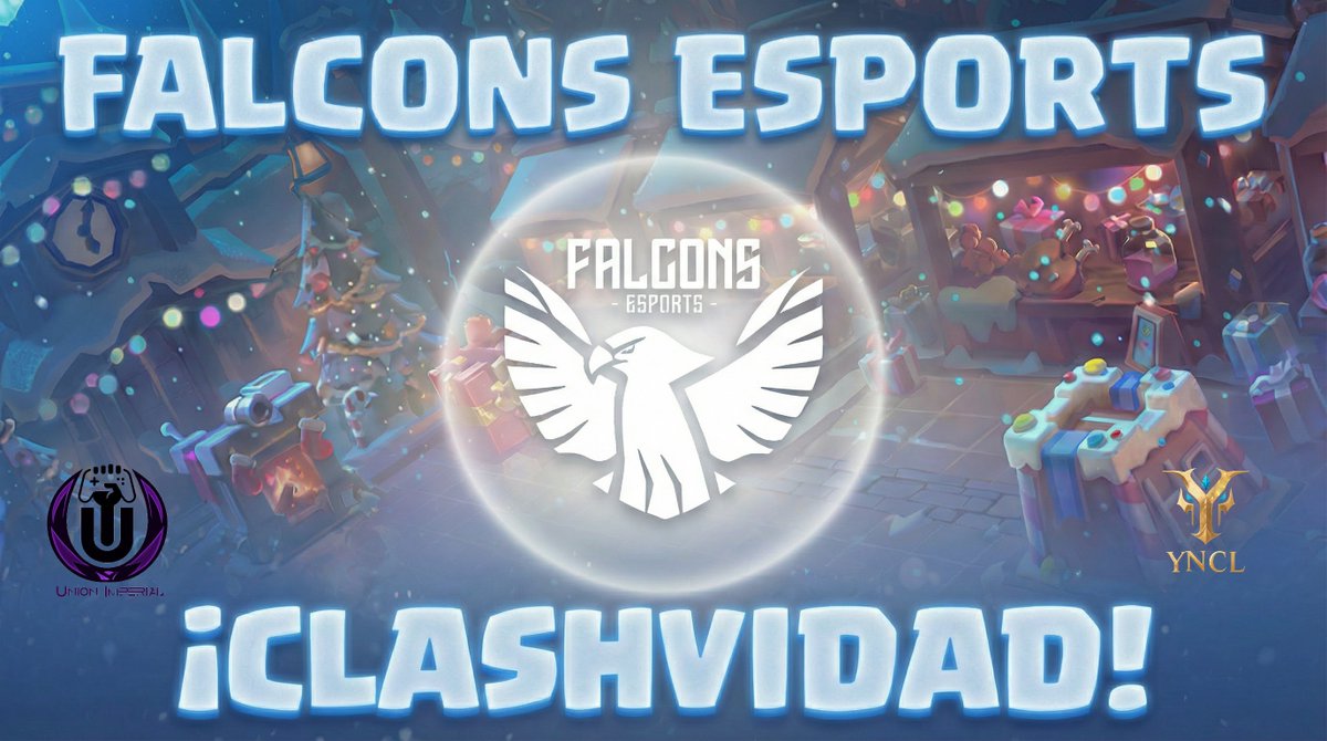 🦅 Caen del cielo con un drop sorpresa: push aéreo injusto y directo al nexo. 🎁🦅✨ Vuelan rasantes sobre el árbol navideño y lanzan regalos directos a la competencia. <a href="/Falcons_CR/">Falcons Esports 🦅</a>  trae velocidad y espíritu festivo. 🎅
#clashvidad #SkyAttack #HolidayRush #YNCL <a href="/UImperialLeague/">Unión Imperial League</a>