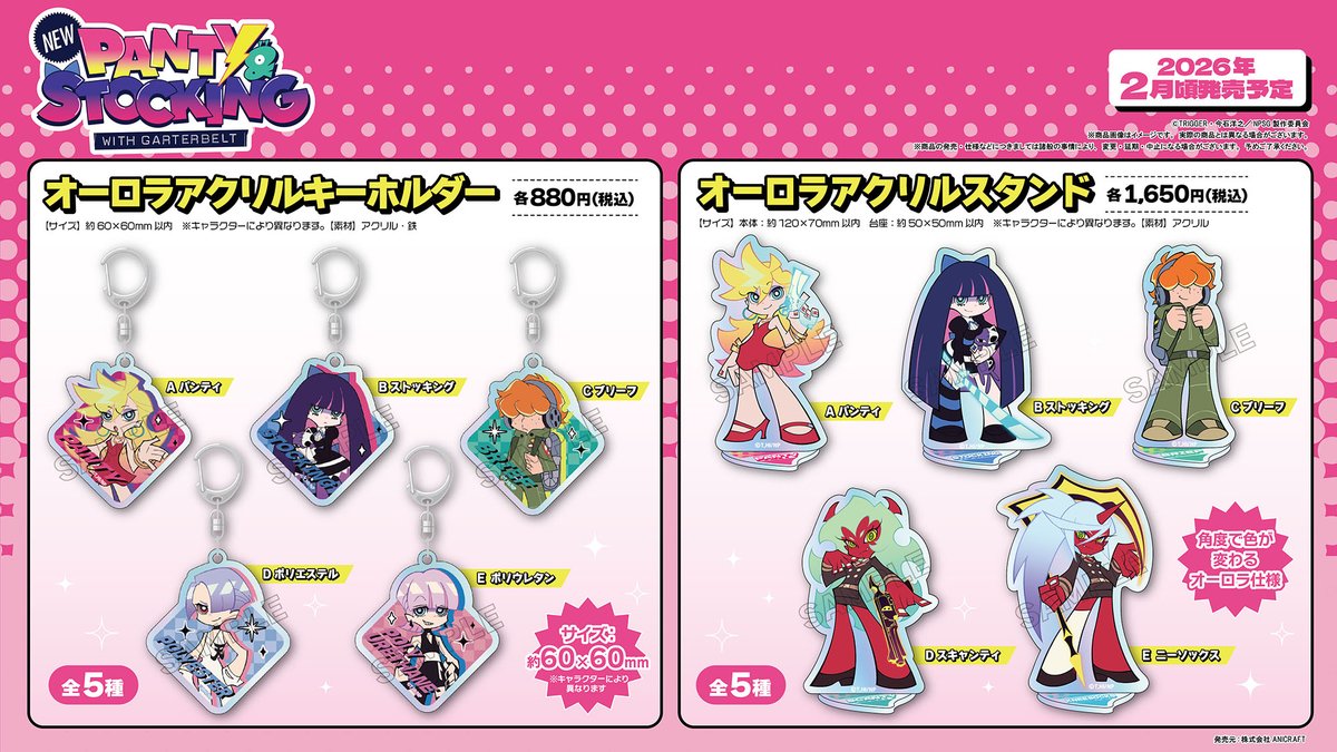 ⚡💖新商品 ご予約受付中💖⚡】 TVアニメ「New PANTY & STOCKING with