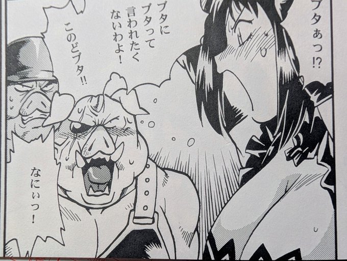 日本のオークが豚に寄りすぎてるみたいなポストがあったが、うちのオークは「どブタ」って言われてる。