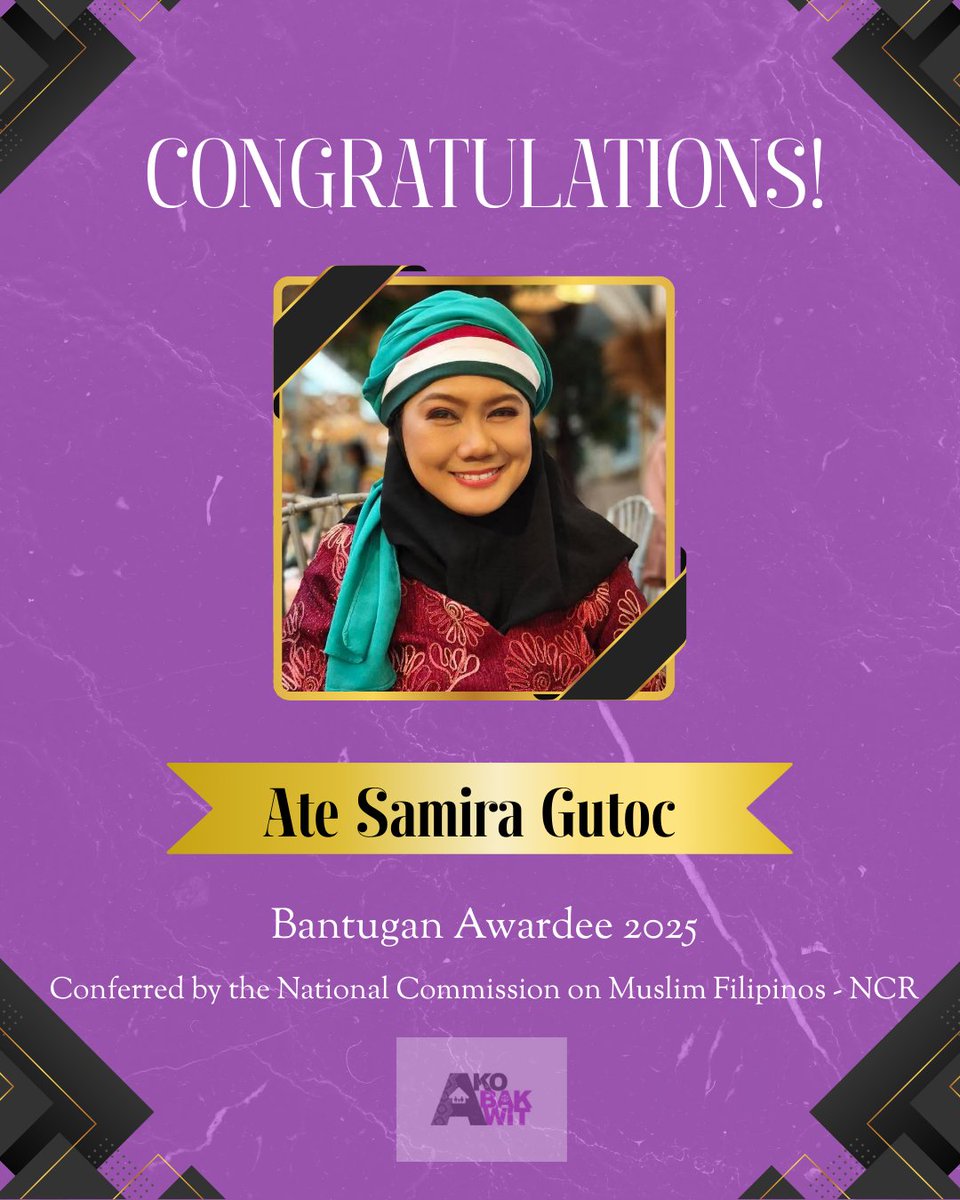 Congratulations to our Chair, Ate Samira Gutoc, for being one of the awardees of the inaugural Bantugan — Stakeholders Recognition Ceremony 2025 organized by the National Commission on Muslim Filipinos – NCR held on Dec 1, 2025, at Hotel Lucky Chinatown, Binondo, Manila.