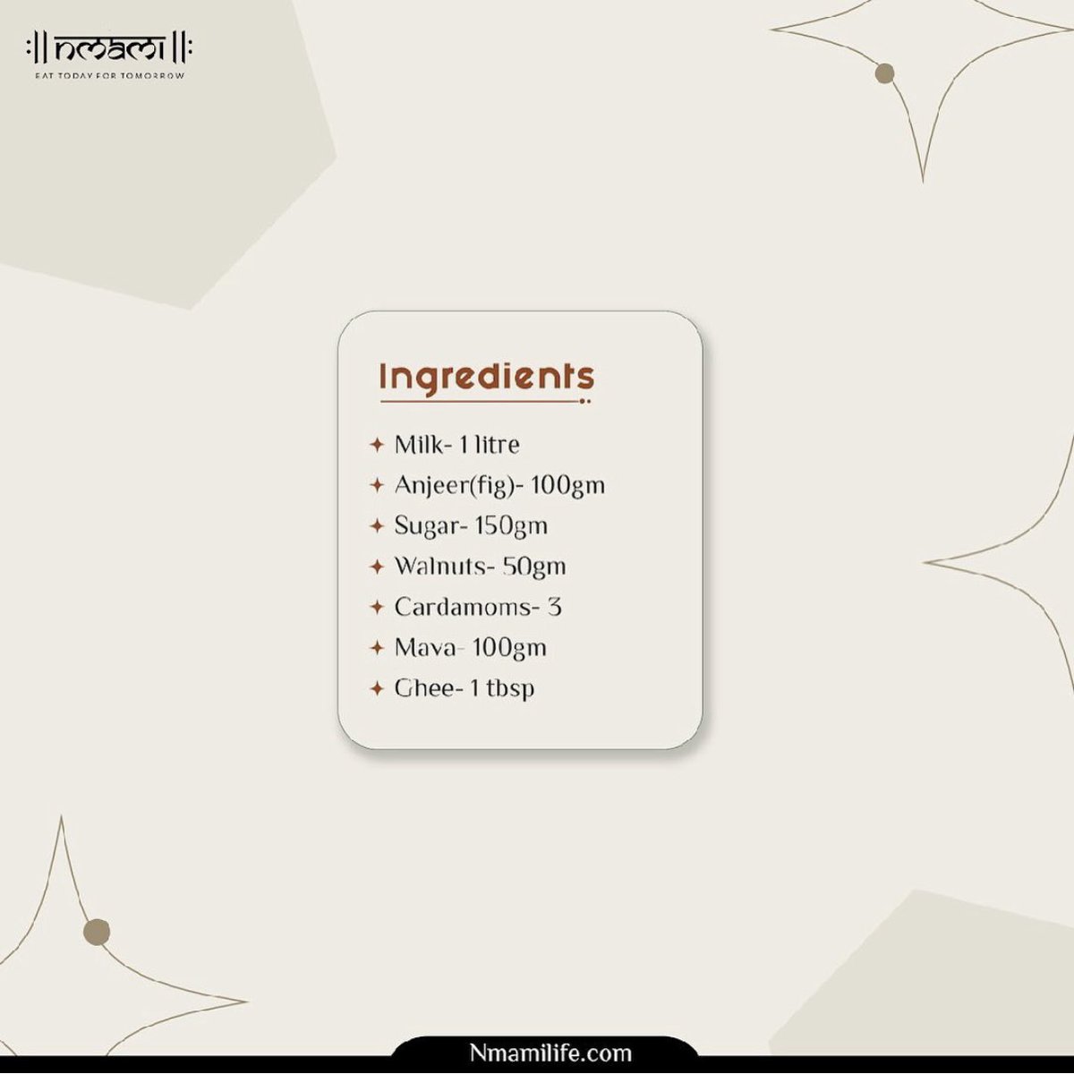 nmamilife's tweet image. Recipe of the day
—
Anjeer barfi is a combination that is power packed with nutrition. Go ahead and try this wonderful recipe.

#Nmamilife #NmamiLifeGirl #EatTodayForTomorrow #Nutrition #Nutritionist #Diet #Dietitian #Health #Lifestyle #Nmami #NmamiAgarwal.