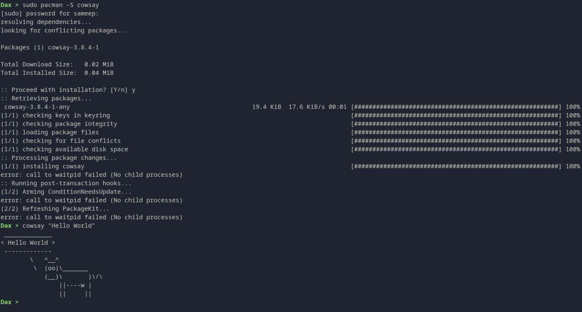 sameepkat's tweet photo. Built Dax Shell: A custom Unix shell in C++ with piping, redirection, built-in commands &amp; persistent history!

Deep dive into systems programming: fork(), execve(), AST parsing &amp; signal handling. https://t.co/VJPqhPyU1z
