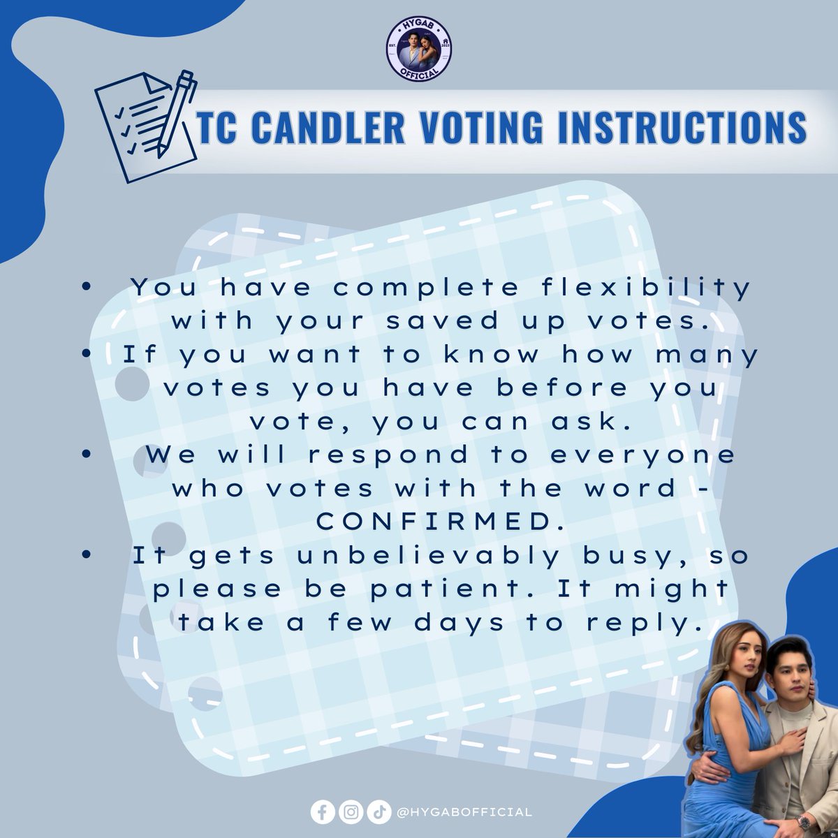 HyGabOFC's tweet image. ᯓᡣ𐭩 HYGAB FOR TC CANDLER’s TOP 100 MOST HANDSOME AND BEAUTIFUL FACES OF 2025 💙

HOMIES, this is our moment! Let’s work together and show our full support. Vote Hyacinth &amp;amp; Gab for @tccandler’s Top 100 Most Handsome and Beautiful Faces of 2025!