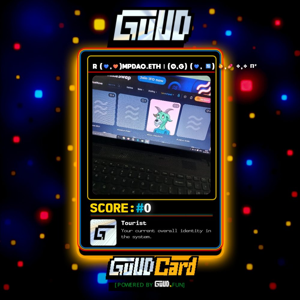 Check my GUUD Score 🎯 - R (💙,🧡)mpdao.eth | (Ø,G) (💙, 🔄) 🍊,💊 ❖,❖ π²