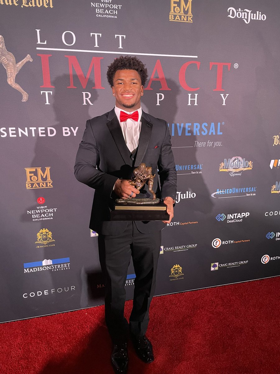 Caleb Downs tonight became <a href="/OhioStateFB/">Ohio State Football</a>’s second-ever winner of the <a href="/TheLottTrophy/">Lott IMPACT Trophy</a>, which honors the nation’s top defense player for their play on the field and leadership off of it.

#GoBucks