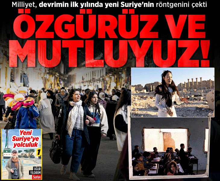 milliyet's tweet photo. Sorunların ortasında özgürlük heyecanı | ✍ Uğur Yıldırım

8 Aralık 2024 sabahı Esad’ın zulmünden kurtulan Suriyeliler, bugün ülke genelinde devrimi kutlayacak. İç savaşın getirdiği yıkıma, Suriyelilerin yeni hayatlarına, penceresiz okullardaki eğitim krizine, küllerinden doğmaya çalışan ülkedeki yaşam mücadelesine tanık olduk.

https://t.co/L9C3D2GPg6