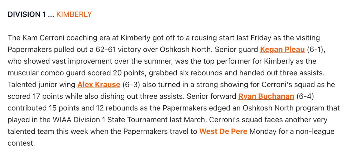 MakersBBB's tweet photo. Thank you so much @matt_peckwi and @WisBBYearbook for the coverage on Prep Hoops Wisconsin.
We canβt wait to step back into the arena on Monday evening!
#MakerGrit π https://t.co/CP4CmJ8Gu5