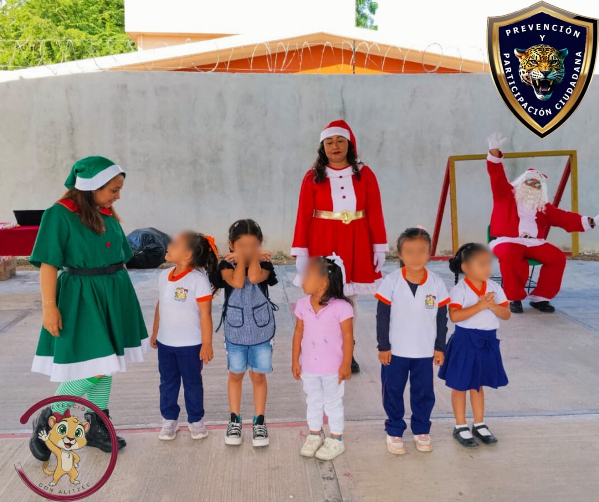 CEPREDECAM's tweet photo. En el municipio de Escárcega, la SPSC llevó la Caravana Navideña al Jardín de Niños Alma Infantil, compartiendo juegos, dinámicas y mensajes de prevención para niñas, niños y familias. 

Juntos construimos un estado más seguro. 🤝

#SPSC #Escárcega #Campeche #MiPolicíaYYo https://t.co/3OJMteW2dx