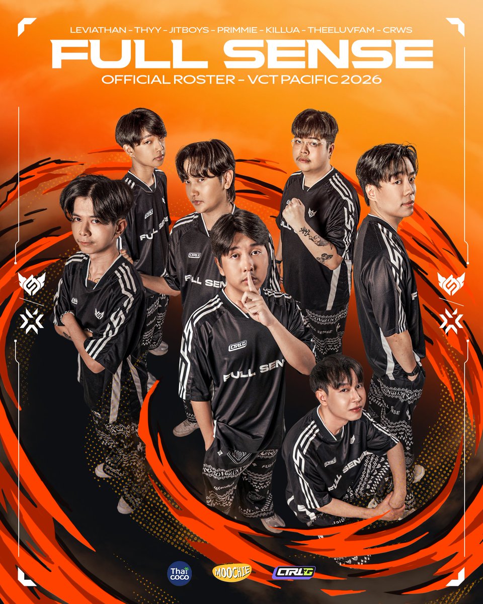 Introducing our Full Sense roster for VCT Pacific 2026 📣
Our hidden weapons are now revealed.💥
Full Sense enters a new chapter in VCT Pacific 2026 with a powerhouse lineup ready to drive FS VALORANT into one of the most intense seasons yet.🔥

FULL SENSE LINEUP
killua —