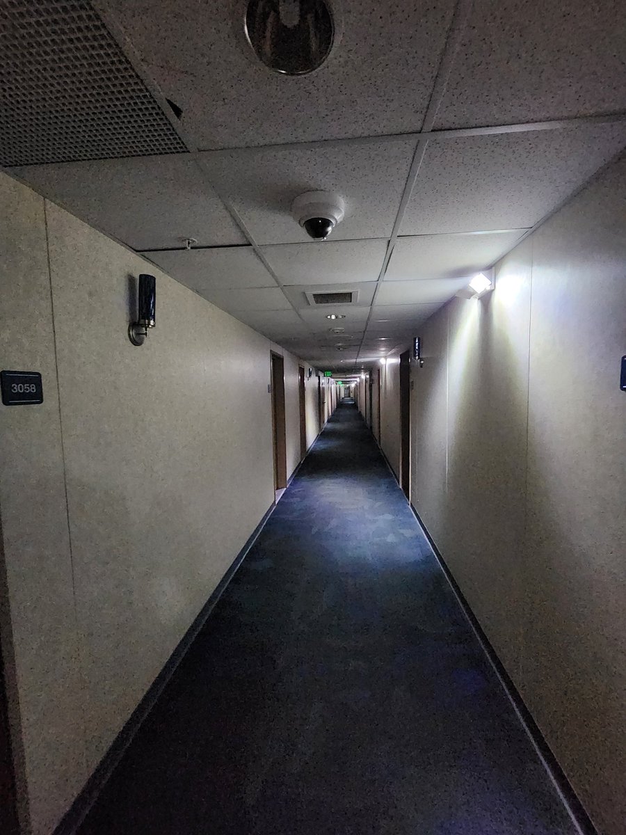 I always feel like I'm in the Shining when I'm walking down this hallway. It's even worse tonight because the power is out!

How soon until the twins appear?

#Alaska #horrorcommunity #arcticadventures #worklife