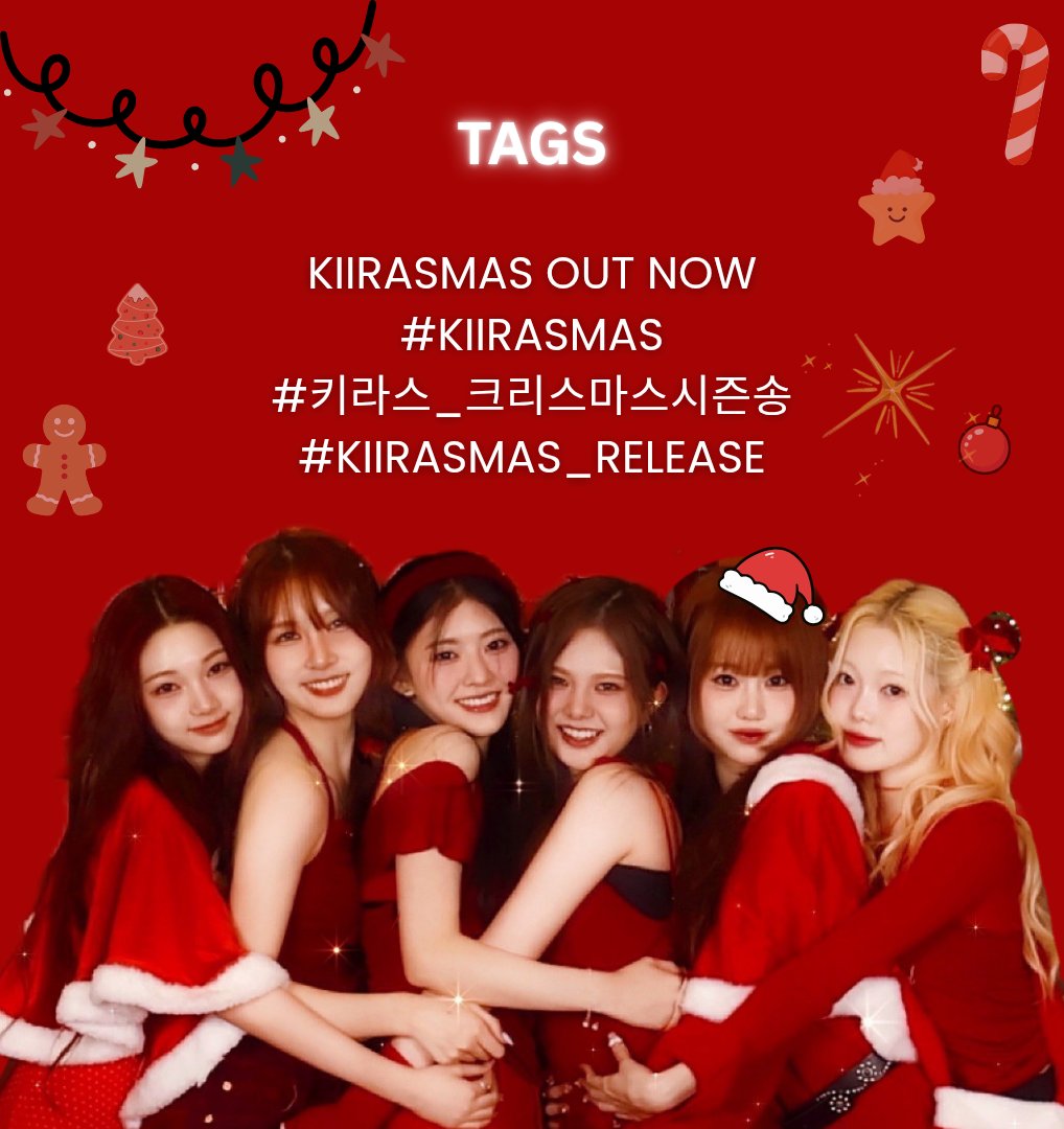 kiiras_up's tweet photo. [251208] TAGS

KIIRASMAS OUT NOW
#/KIIRASMAS
#/키라스_크리스마스시즌송
#/KIIRASMAS_Release

hope all Kiively can participate in this hashtag party, let’s make KIIRASMAS trend together

⏰ 25.12.08 5:30PM KST *do not use before the designated time* 

#KIIRAS #키라스 https://t.co/5xd6R1mOGw