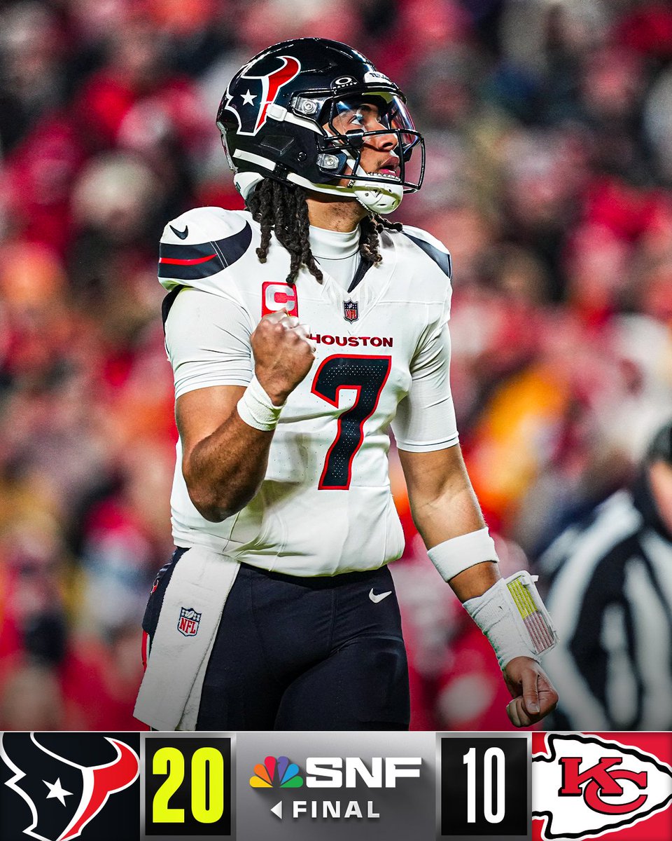 NFL's tweet image. FINAL: @HoustonTexans have won five straight!