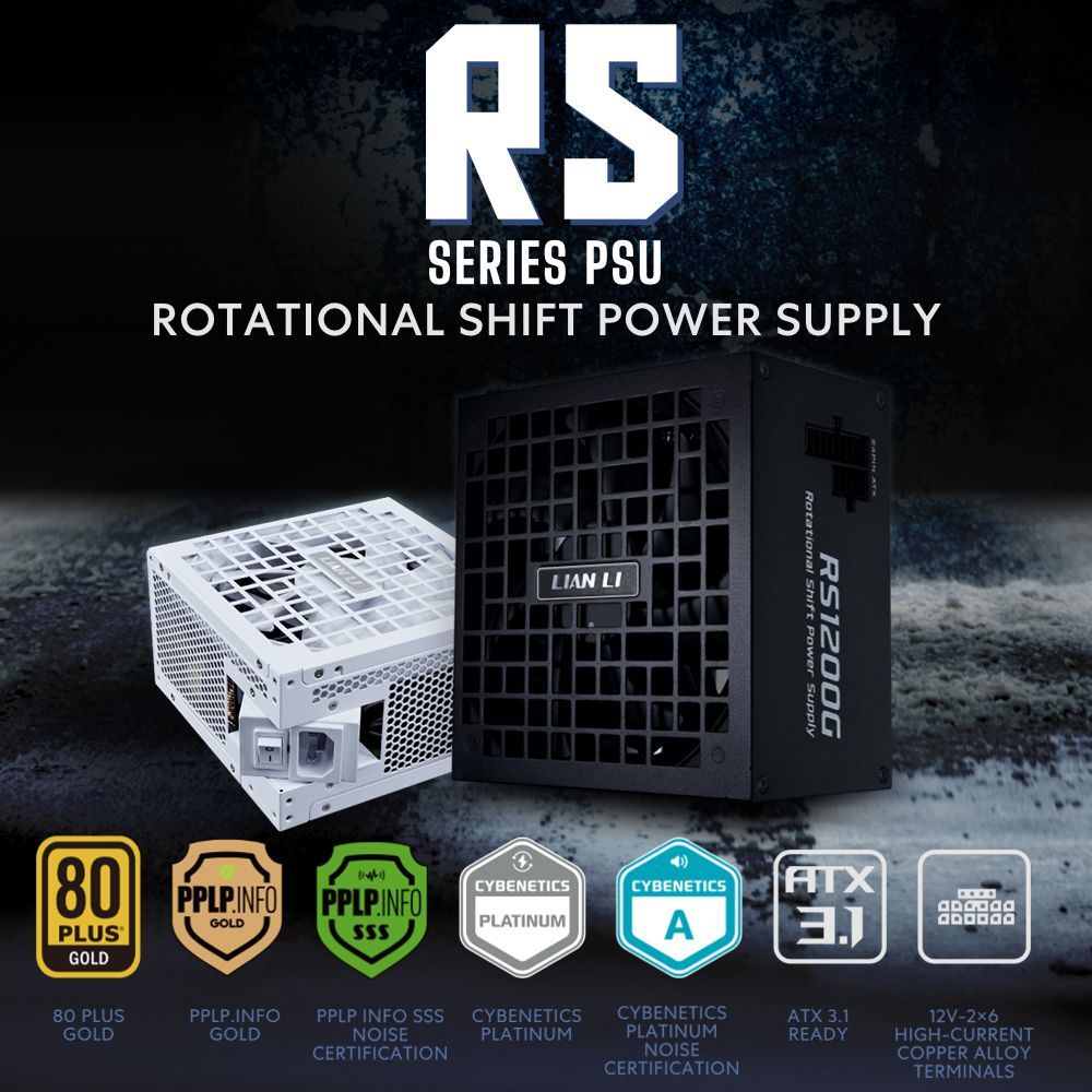 GlobalLianli's tweet image. ⚡ Introducing the world's first AC-rotation PSU: RS Series!
Rotational Shift design, next-gen compatibility, and enhanced cable flexibility for modern high-performance builds.

 • Newegg US: newegg.com/p/pl?d=9SIAFST…
🔗 Product Page: lian-li.com/product/rs/