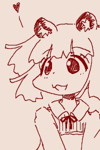 「ちかごろのらくがき 夜のたぬき」|うちうのイラスト