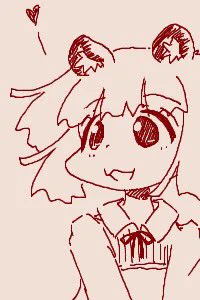 ちかごろのらくがき 夜のたぬき