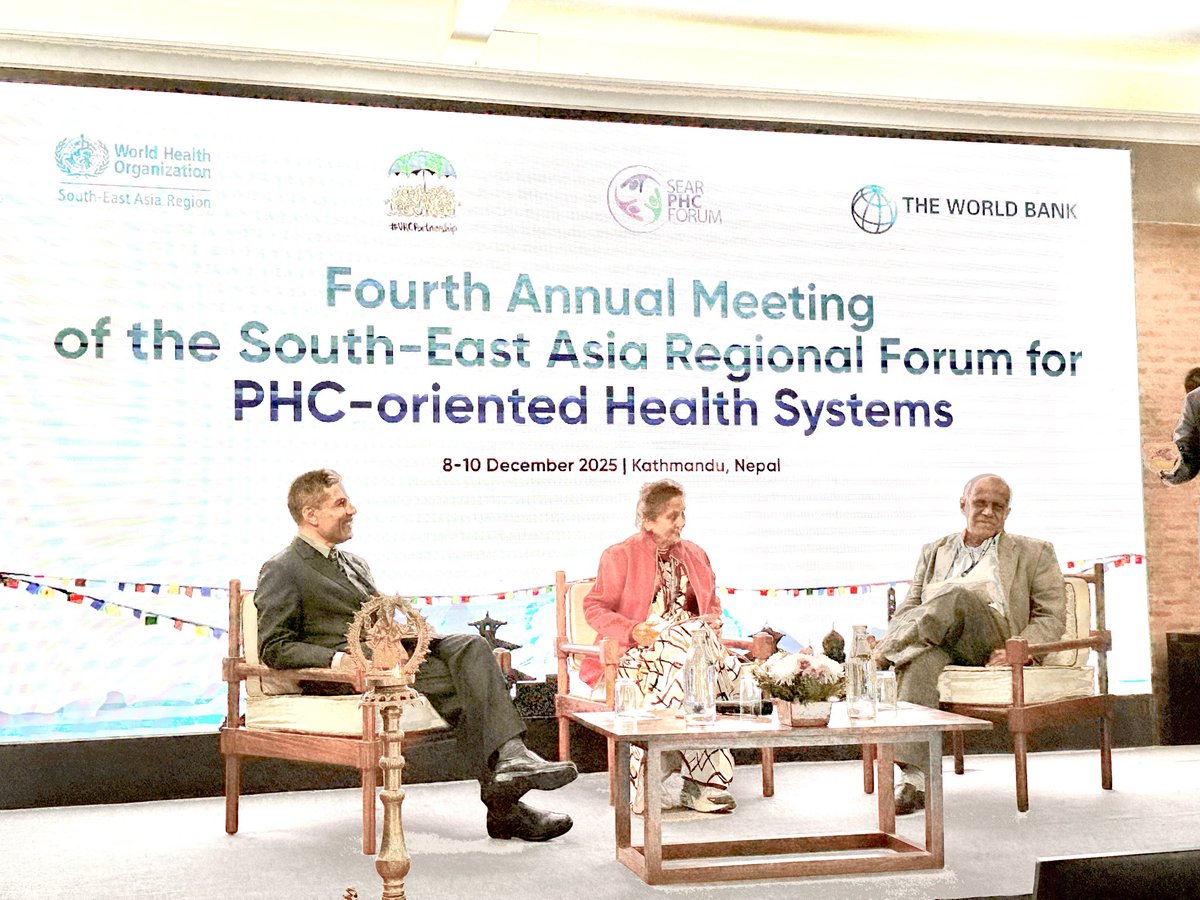 pallavHE's tweet photo. Attending 4th annual meeting of regional PHC Forum for South-East Asia Region - WHO. #SEARPHCFORUM #WHO https://t.co/Uzf99ZJaM9