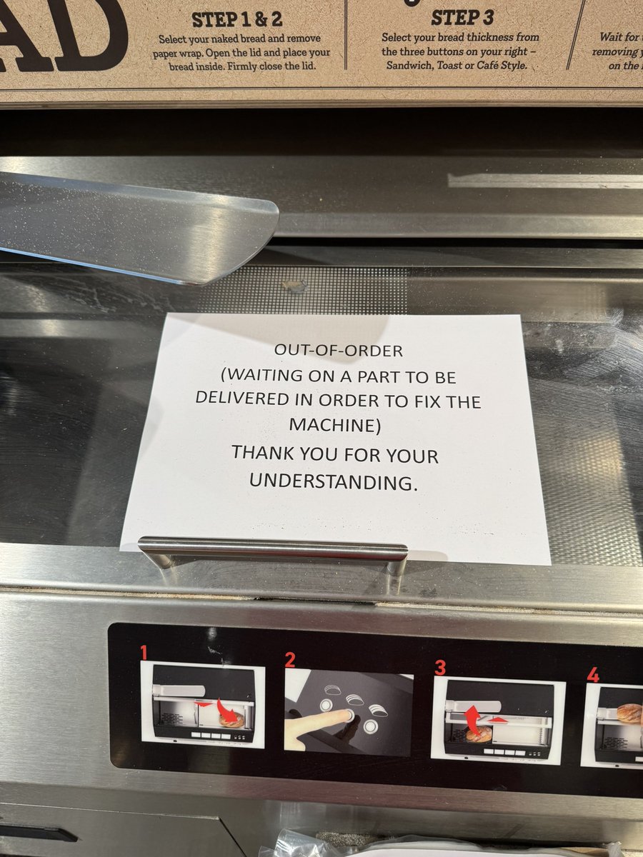 家附近的Coles Local的自动切面包机坏了近两个多月了，最近被质问的太多终于贴了一个告示。  这件小事其实反应了一个很大的问题：你通过“气候变化议题”用不靠谱的风电、日电取代了传统廉价的发电模式导致能源成本上涨。  你一次次的提高了最低工资标准造成了企业人力成本的 ...