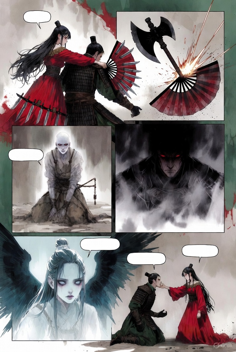 "cuidadoso!"

 Ela empurrou Hu Tu com força e, ao mesmo tempo, o leque dobrável que tinha na mão se desdobrou instantane