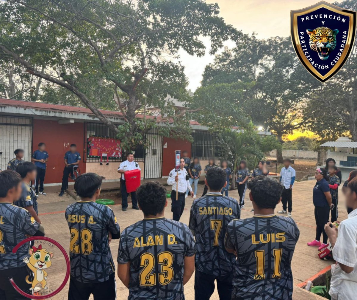 CEPREDECAM's tweet photo. Acciones de Prevención y Participación Ciudadana de la SPSC en Chunkanán, Hecelchakán.

Se impartió el Taller de Defensa Personal y Prevención de la Violencia de Género a estudiantes del Telebachillerato.

Comprometidos con la seguridad y la prevención.

#SPSC #Prevención https://t.co/FJe43dCSSh