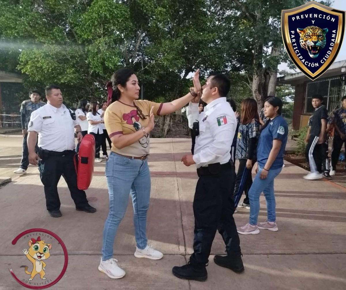 CEPREDECAM's tweet photo. Acciones de Prevención y Participación Ciudadana de la SPSC en Chunkanán, Hecelchakán.

Se impartió el Taller de Defensa Personal y Prevención de la Violencia de Género a estudiantes del Telebachillerato.

Comprometidos con la seguridad y la prevención.

#SPSC #Prevención https://t.co/FJe43dCSSh