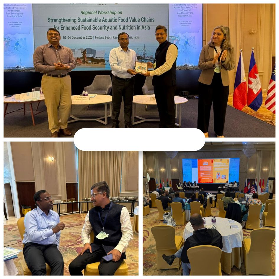 Dr. Shine Kumar, Director, NIFPHATT, met Dr. D. Manikandan IAS, Secretary to the Lt.Governor of Puducherry &amp; Secretary, Fisheries &amp; Tourism, to discuss opportunities in fisheries development- including seaweed farming and a new fishing harbour project -  BOBP Regional Workshop.