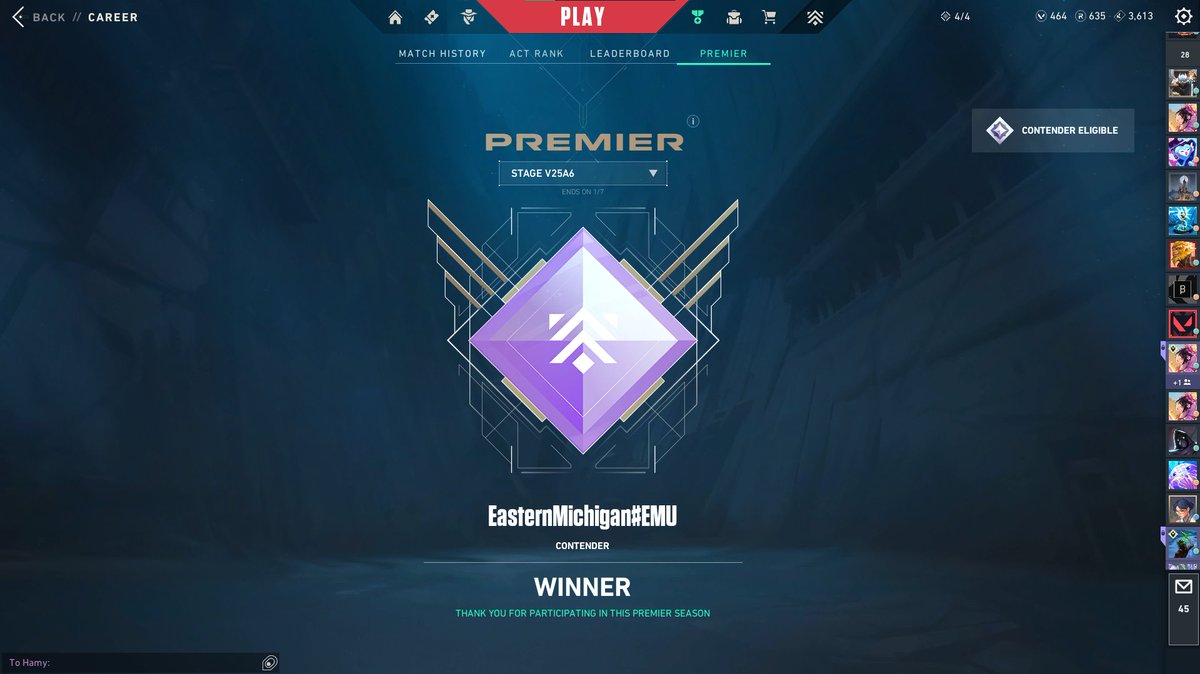 Loumac__'s tweet image. first time playing premier won contender invite next!