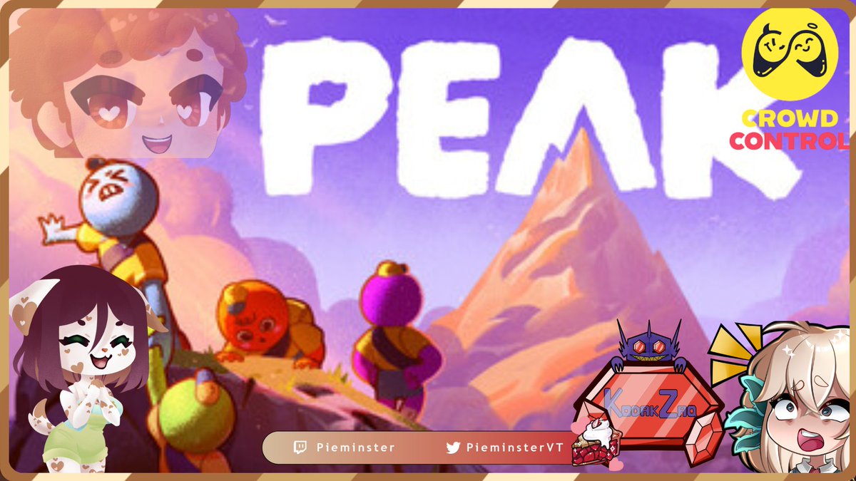 Yo, this is PEAK!
But with a little twist. Can <a href="/AxoloDyl/">AxoloDyl</a> and <a href="/KodakZaq/">Zack</a> and I reach the top, or with the Crowd Control halt everything?
Tune in at 7pm EST to see for yourself
