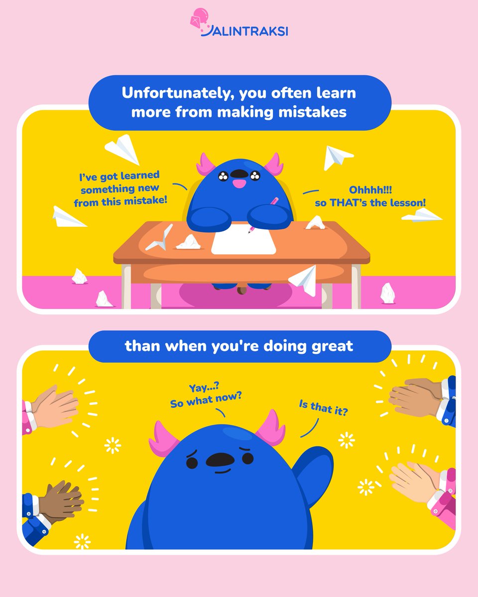 JalinTraksi's tweet image. Unfortunately, you often learn more from your epic fails than from those flawless wins. 😩➡️💡

Those "oops" moments? They're the secret sauce to leveling up—raw, real, and ridiculously transformative.

#Jalintraksi #FailForward #LessonsInLoss