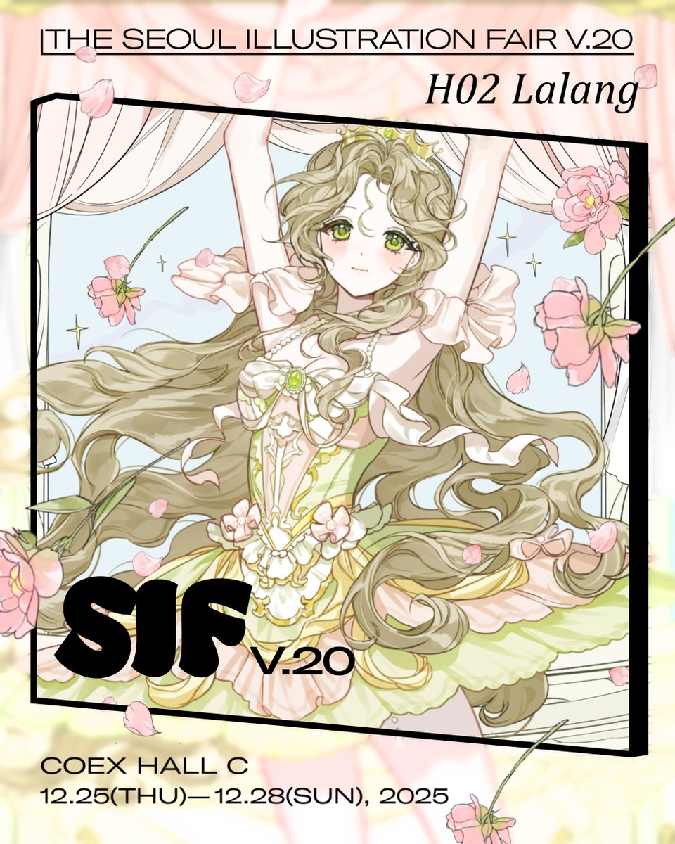 lalangheej's tweet photo. [RT🩷] 💐서일페 vol.20 초대권 이벤트💐

<12.25(목)~12.28(일) / 서울 코엑스 C홀 / H02 랄랑>
💐12월 말 서일페에 참여하게 되어 초대권 이벤트를 준비했습니다!

💐이벤트 참여 방법
1. @lalangheej 계정 팔로우 후 해당 트윗 알티/마음
2. 방문하실 요일을 멘션으로 남기기 (목/금/토/일 중 택1)

12/12(금) 저녁에 당첨자분께 개별적으로 DM 드리겠습니다! 24시간 내로 답신이 없으면 다른 분께로 초대권이 넘어갑니다!

조만간 행사 인포도 올리도록 하겠습니다. 감사합니다!