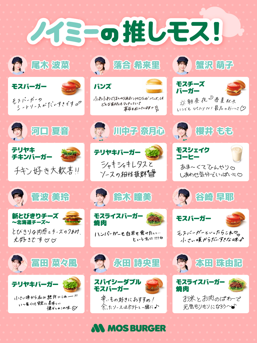 【💎保存版💎】
≠MEメンバー全員の推しモスです🍔

ぜひ保存して、推しモスも一緒に楽しんでいただけたらとても嬉しいです🤗

#ノイミーの今夜はもぐもぐ肉モス