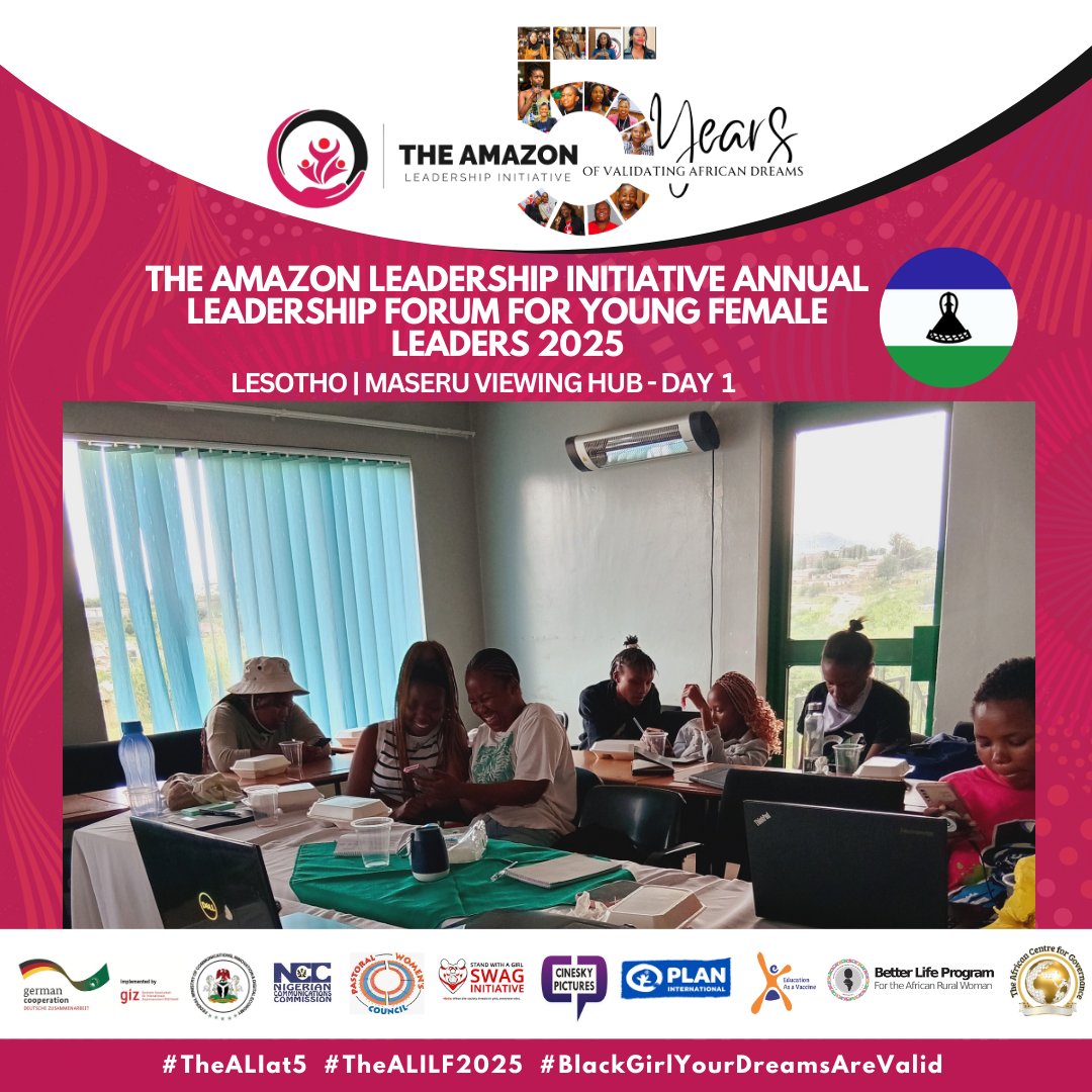 Kingdom of #Lesotho Viewing Hub at Institute of Development Management and UNESCO Hall in Maseru.
<a href="/TheALIorg/">The Amazon Leadership Initiative (TheALI)</a> Young Female Leaders from Southern Africa PANYFL Caucus joined virtually during day 1 and 2 of TheALI Annual Leadership Forum 2025
#BlackGirlYourDreamsAreValid #TheALIat5