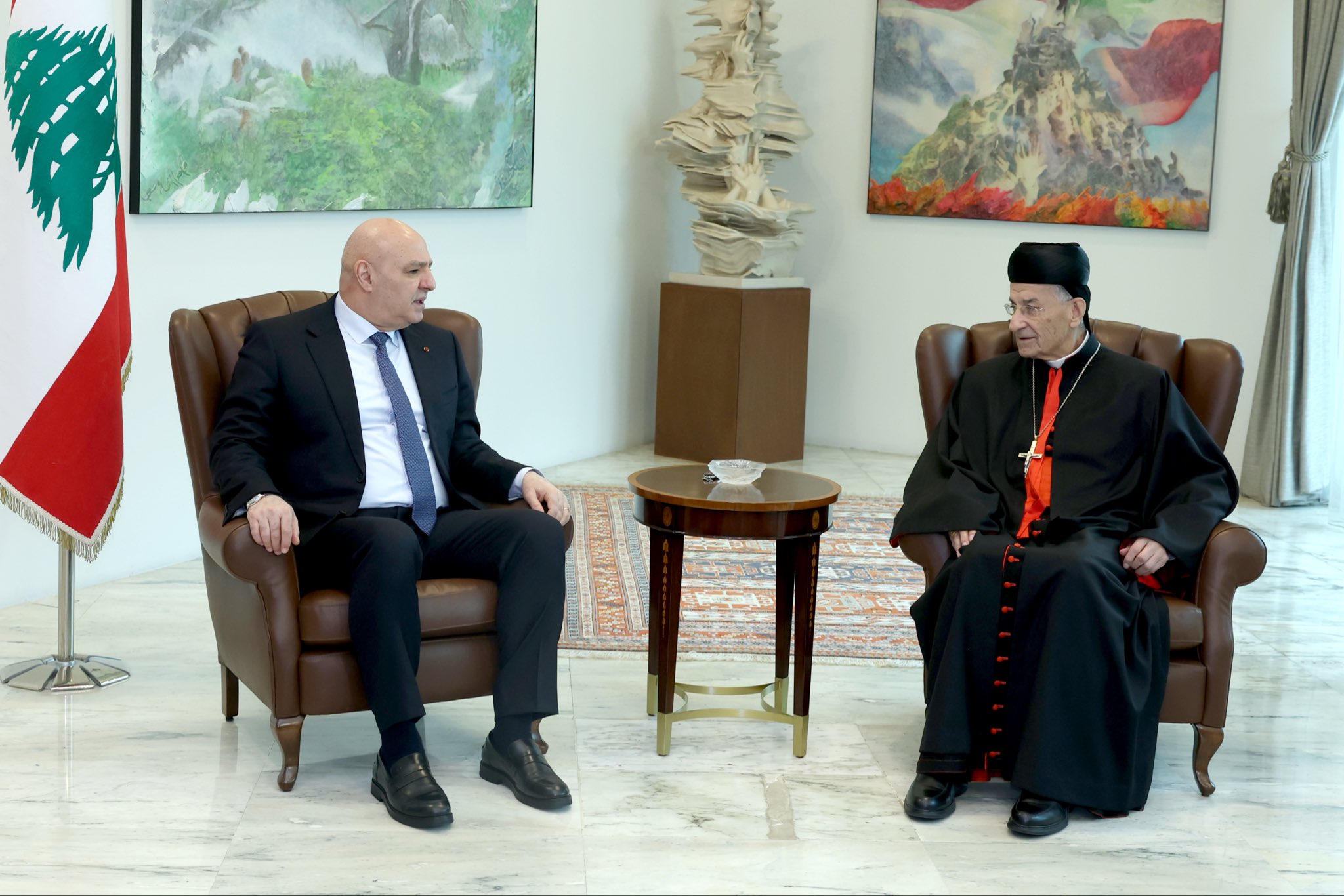 الراعي وجوزف عون (الرئاسة اللبنانية). 