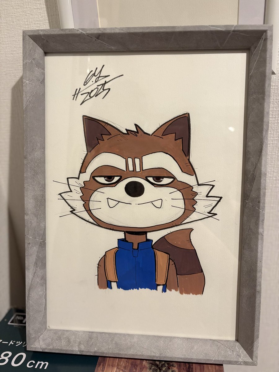 宣言通りgotg俳優さんのサイン入りポスター・ポートレートと一緒に飾ら