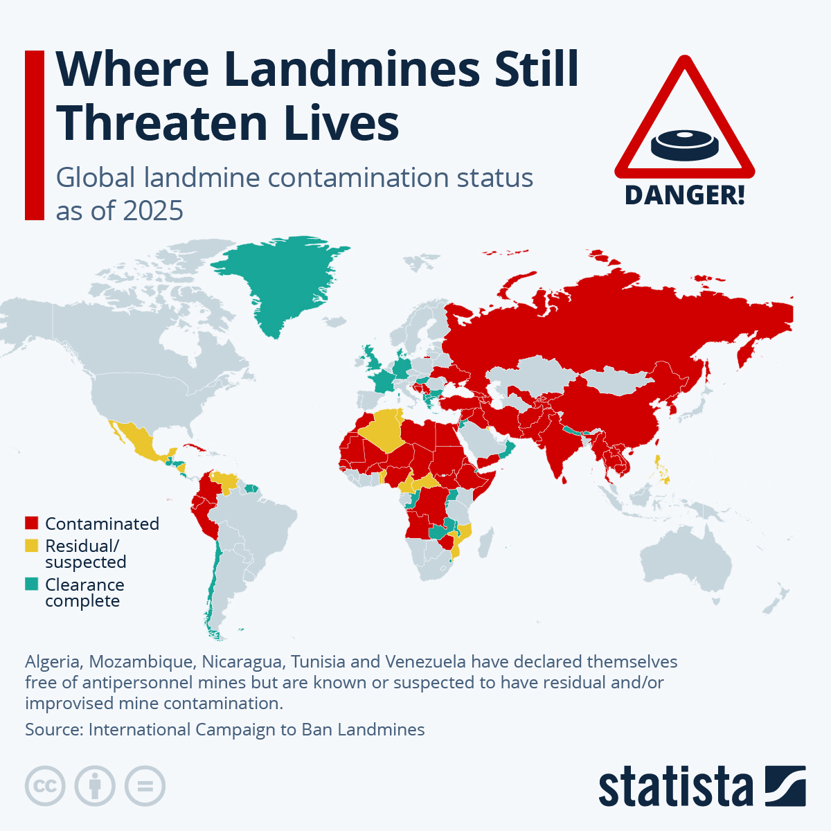 📟STATISTA: "Minacce invisibili: mine terrestri, incarcerazioni femminili e un decennio di esecuzioni in Iran"