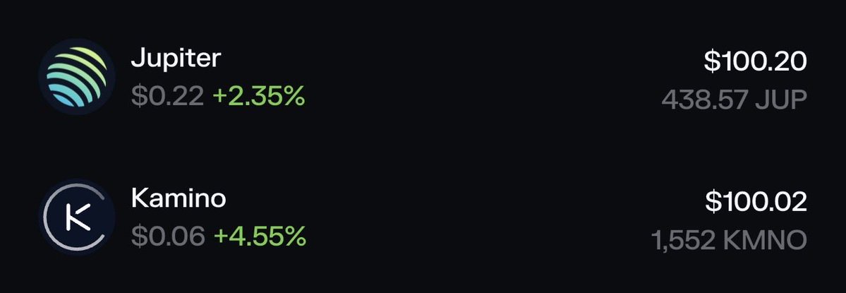 Jupiter vs. Kamino 

Tired of the drama - so I’m just putting $100 into both $JUP and $KMNO and letting January 1 decide the winner

What’s your bet? 🧐