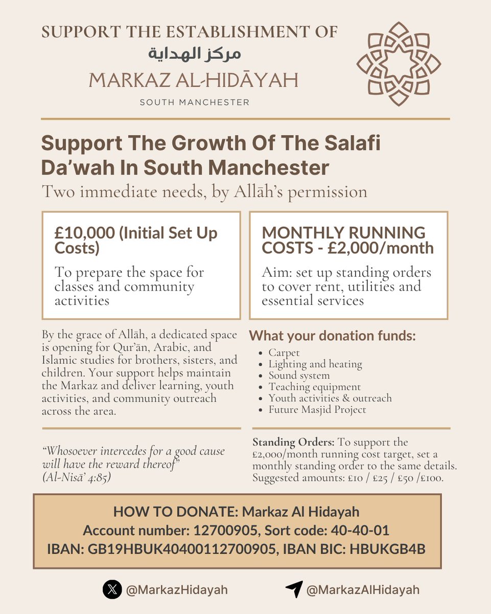 A Touching Moment 

Alhamdulilah, recently one of our salafi brothers dropped off a generous donation of £750!

He explained that his mother - Allaah have mercy on her -  used to teach children Quran locally in South Manchester and so he took the opportunity to tell the mothers’